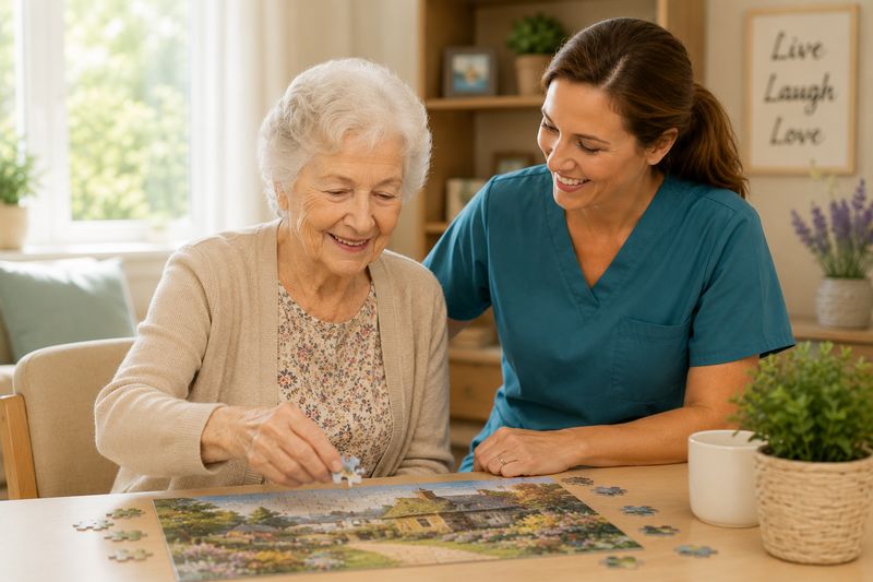 Memory care resident at The Waters of Clifty Falls